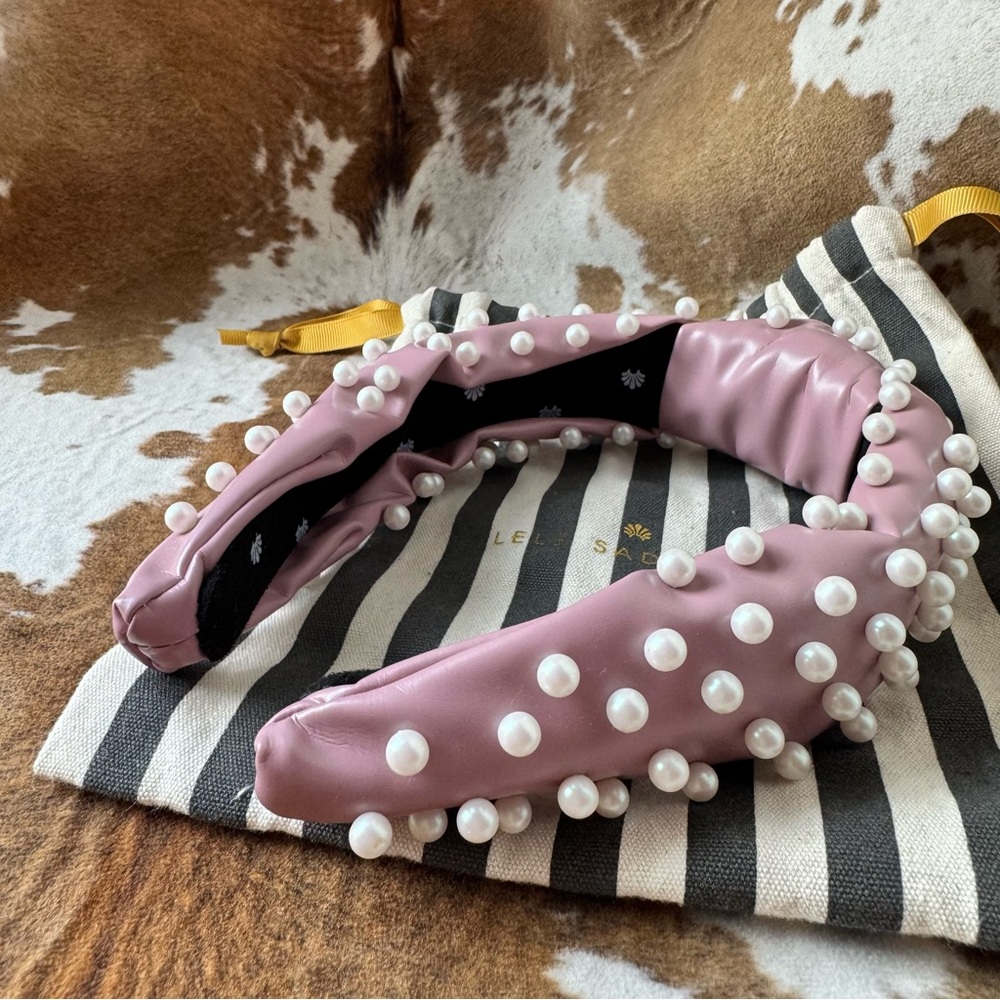 Lele Sadoughi Pearl Pink Knot Headband - Picture 7 of 8